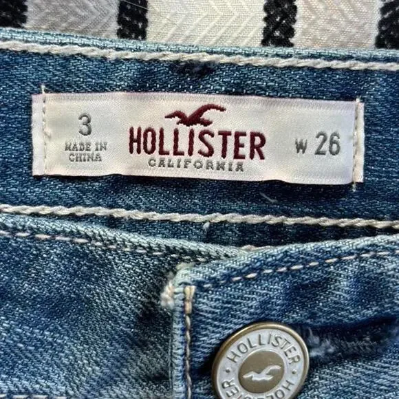 HOLLISTER Women's Denim Shorts W 26 Blue Casual Style - Picture 2 of 8